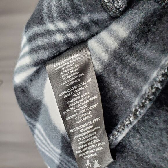 Buffalo Cardigan Jacket Men XL Gray Fair Isle Zip Flannel Lined Mock Old Money - Picture 12 of 12